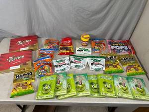 lot 200 image: Assorted Candy Turtles, Fruit Chews, Junior Mints, Haribo, and More