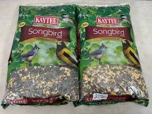 lot 215 image: 2 New Bags of Kaytee Songbird Bird Food  Bird Seed