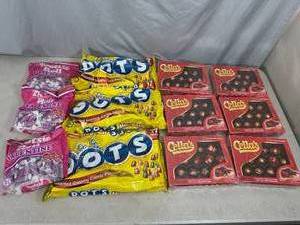 lot 227 image: Cellas Chocolate Covered Cherries, Dots, Tootsie Rolls