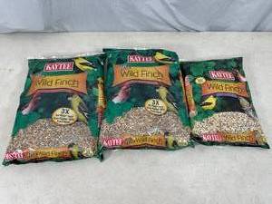 lot 245 image: 3 New Bags of Kaytee WIld Finch Bird Seed  Bird Food
