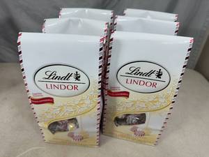 lot 258 image: 6 Bags of Lindt Lindor Limited Edition White Peppermint Truffles