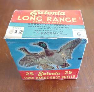 lot 1 image: Vintage Eatonia 12 ga shotgun shells and box
