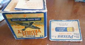 lot 2 image: Vintage Peters 20 ga shotgun shells and box