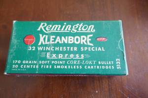 lot 4 image: Vintage Remington Kleanbore 32 Winchester Special - 18 shells and box
