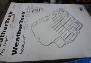 lot 47 image: Two front Weathertech floor liners for 2014 Chevy Silverado or GMC Sierra