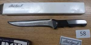 lot 58 image: New Black Angus filet knife Molybdenum Vanadium Stainless