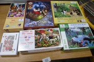 lot 66 image: SIX puzzles, Five 300 piece and one 500, large size