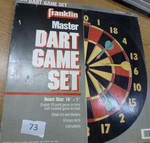 lot 73 image: New Franklin Dart Board game