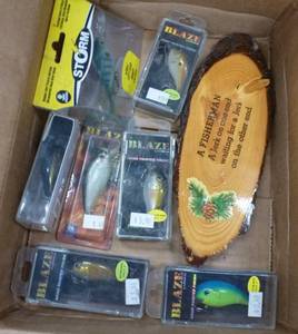 lot 76 image: Box of new fishing lures