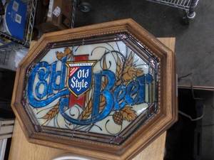 lot 90 image: Nice Old Style beer sign - works