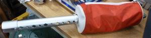 lot 109 image: Golf Ball Shag Bag with Aluminum Tube Easy Pickup Zippered Bag