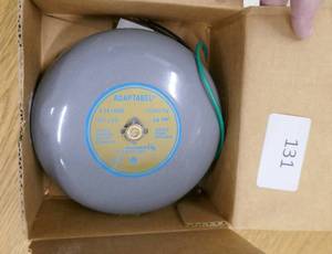 lot 131 image: Adaptabel 434-6N5 School Alarm Bell, vintage new