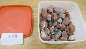 lot 139 image: container of agates