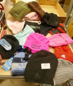 lot 167 image: Lot of 16 new stocking hats - kids to adult
