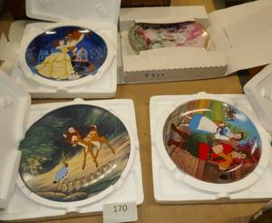 lot 170 image: FOUR collector plates - 3 are Disney