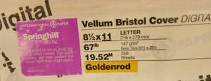 lot 185 image: Box of 10 reams of heavy yellow paper