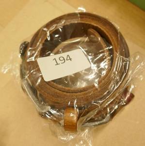 lot 194 image: Two leather belts size 54