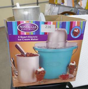 lot 216 image: Ice cream maker and a planter
