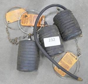 lot 232 image: THREE test ball plugs 3 inch