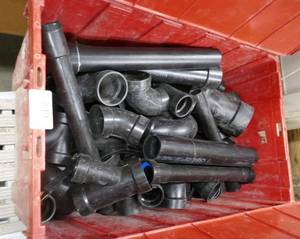 lot 249 image: Tote full of PVC parts