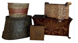 lot 61 image: Assorted Decorative Medal Baskets and Set of Decorative Coasters