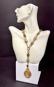 lot 13 image: Antique Gold Filled Locket Necklace