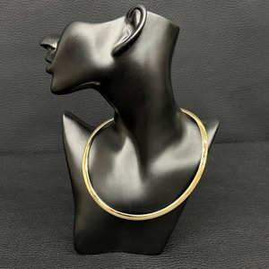 lot 7 image: Vintage Italian 14K Gold Double Sided Omega Style Necklace