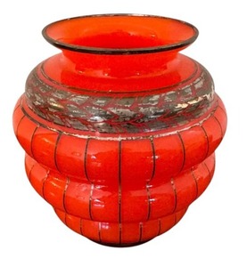 lot 5B image: Antique Art Deco Czechoslovakia Art Glass Vase