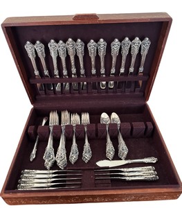 Set of Vintage Wallace Grand Baroque Sterling Silver Flatware