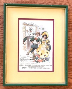 lot 192 image: Framed Vintage Cream of Wheat Co Advertising Print