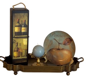 lot 138 image: Beautiful Lot of Decor Together or Separate including Wine Box, Candle Holder, Candle and More