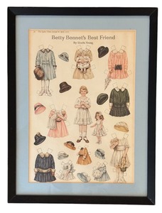 lot 134 image: Vintage Wall Art The Ladys Home Journal for April, 1916  Betty Bonnets Best Friend by Sheila Young