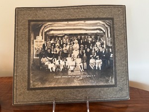 lot 180A image: Antique 1928 Black and White Womanless Wedding Photograph