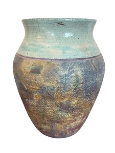 lot 20 image: Raku Pottery Vase