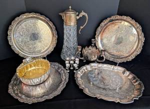 lot 257 image: Vintage Silver Plated Serving Ware
