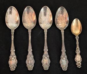 lot 294 image: Vintage Sterling Silver Spoons