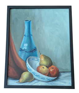 lot 104 image: Framed Canvas Still Life Reproduction Painting by Fredrico BrizaBr