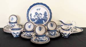 lot 52 image: Booths Real Old Willow Dish Set
