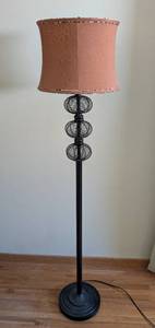 lot 202 image: Decorative Black Metal Floor Lamp