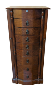 lot 116 image: Lovely Walnut Jewelry Armoire