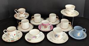 lot 109 image: Variety of Painted Porcelain Demitasse Cups