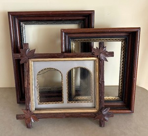lot 351 image: Three Antique Wooden Picture Frames