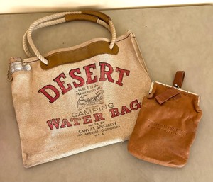 lot 377 image: Vintage Desert Water Bag and Browns Valley State Bank