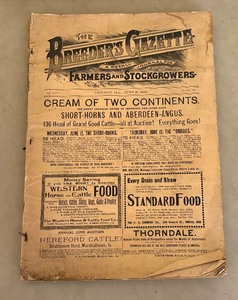 lot 380 image: Antique 1895 Breeders Gazette Weekly Journal for Farmers & Stock Growers