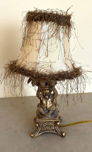 lot 382 image: Petite Monkey Motif Lamp
