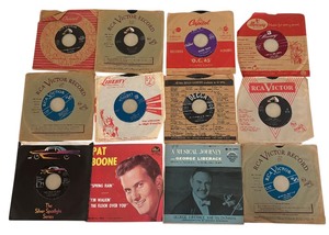 lot 384 image: Vintage 45 Record Albums including Pat Boone, Kay Starr, The Ames Brothers, Patti Page and More