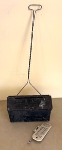 lot 392 image: Vintage W.M. H. Jensen Thermometer and Dust Pan