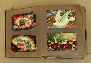 lot 394 image: Vintage Postcards, Valentines, Photographs and More  Vintage Post Card Book and Post Cards