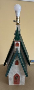 lot 414 image: Church Motif Birdhouse Lamp