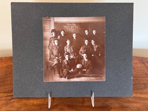 lot 222 image: Antique 1903 Black and White Browns Valley Womens Basketball Team Photograph